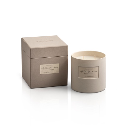 SCENTED CANDLE MBG FRESH CUT FIG &amp; COCONUT 650 G