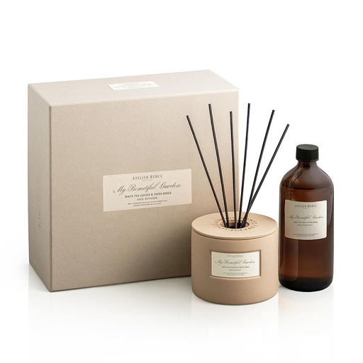 WHITE TEA LEAVES &amp; FRESH ROSES REED DIFFUSER 450 ML